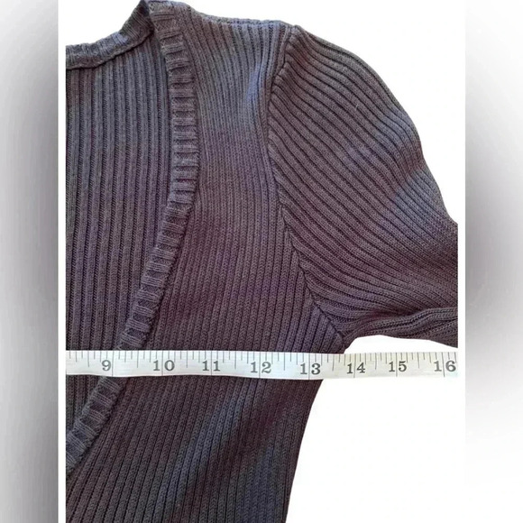 Monrow V-Neck Colorblock Ribbed Midi Dress Size Small - Picture 4 of 10